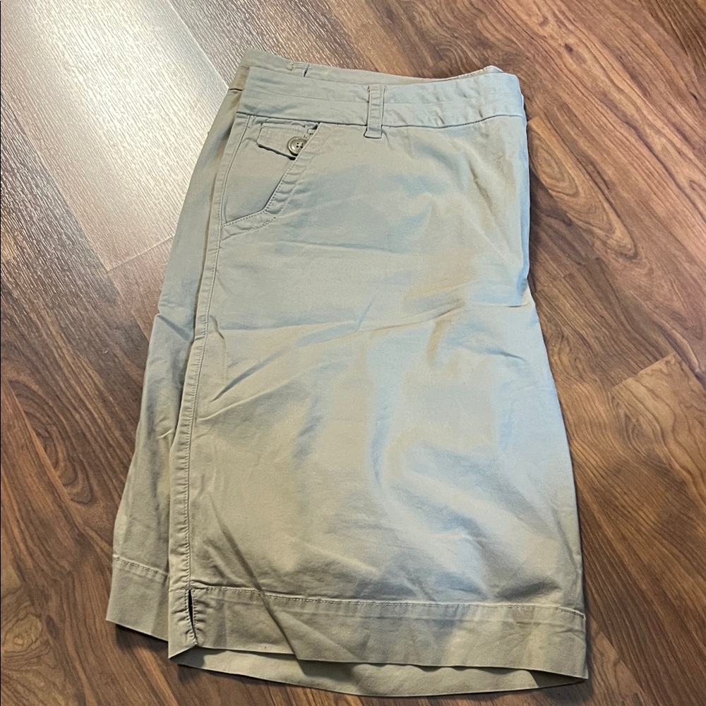 Casual Tan Knee-Length Skirt